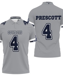 Dak Prescott Cowboys Jersey Inspired Style 3D All Over Print Polo Shirt