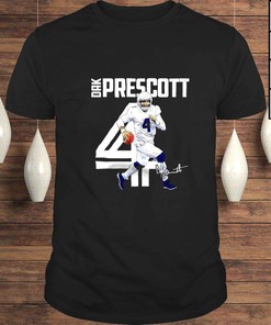 Dak Prescott Inline Dallas Football Signature T-Shirt