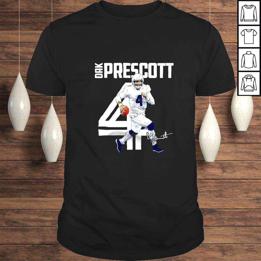 Dak Prescott Inline Dallas Football Signature T-Shirt