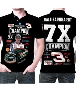 Dale Earnhardt 7x Champion Chevrolet Legend Racer Signed 3d Printed Gift For Dale Earnhardt Fan 2 Polo Shirt All Over Print Shirt 3d T-shirt