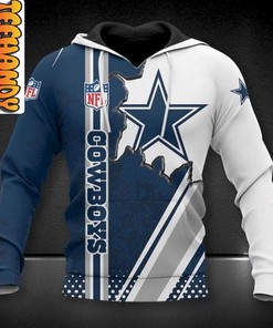 Dallas Cowboys 3D Football NFL Hoodie