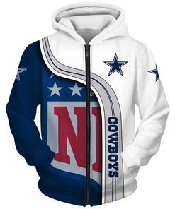 Dallas Cowboys 3D Hoodie Pullover Zip Hoodie Nfl for Fans