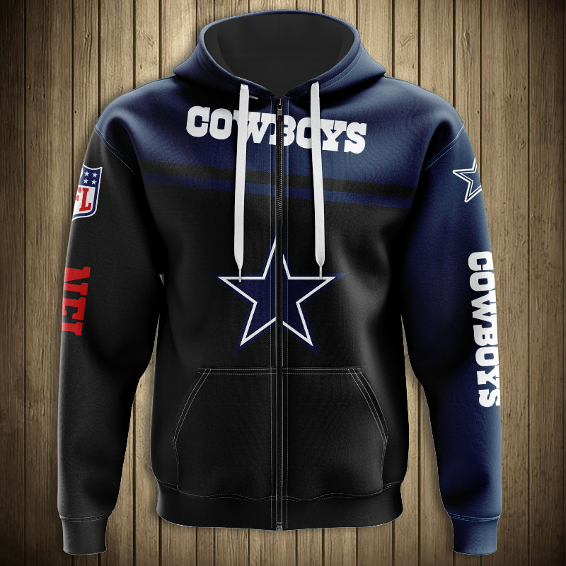 Dallas Cowboys 3D Skull Hoodie Pullover Zip Hoodie for Fans