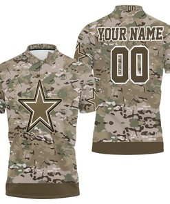 Dallas Cowboys Camouflage Pattern Personalized 3D All Over Print Polo Shirt