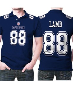 Dallas Cowboys Ceedee Lamb #88 Great Player Nfl American Football Game Navy 2019 Jersey Style Gift For Cowboys Fans Polo Shirt