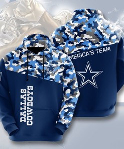 Dallas Cowboys Custom Sport All Over Print Hoodie 3D 1