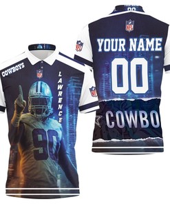 Dallas Cowboys Demarcus Lawrence 90 Personalized 3D All Over Print Polo Shirt