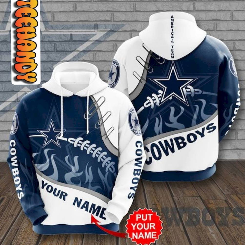 Dallas Cowboys Get Lit Personalized NFL Hoodie 3D