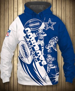 Dallas Cowboys Hoodie 3D Cartoon Player Cute Zip Hoodie
