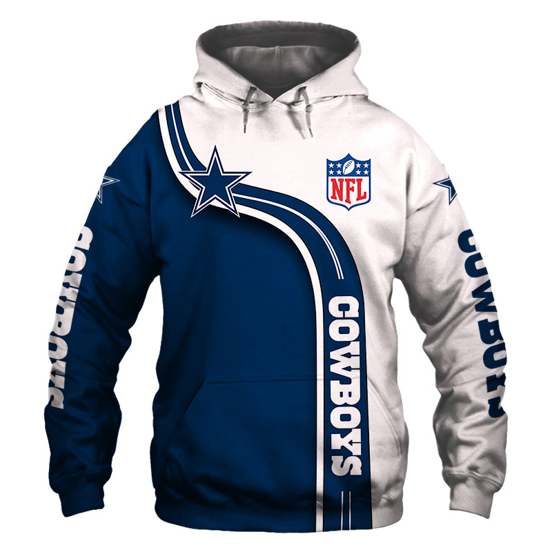 Dallas Cowboys Hoodie 3D Cute Zip Hoodie Pullover Gift for Fans