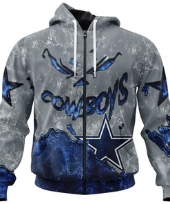 Dallas Cowboys Hoodie 3D Devil Eyes Gift for Fans