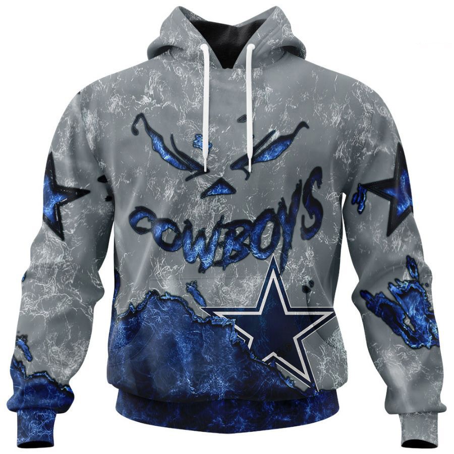 Dallas Cowboys Hoodie 3D Devil Eyes Gift for Fans - Image 3