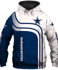 Dallas Cowboys Hoodie 3D One Way Zip Hoodie