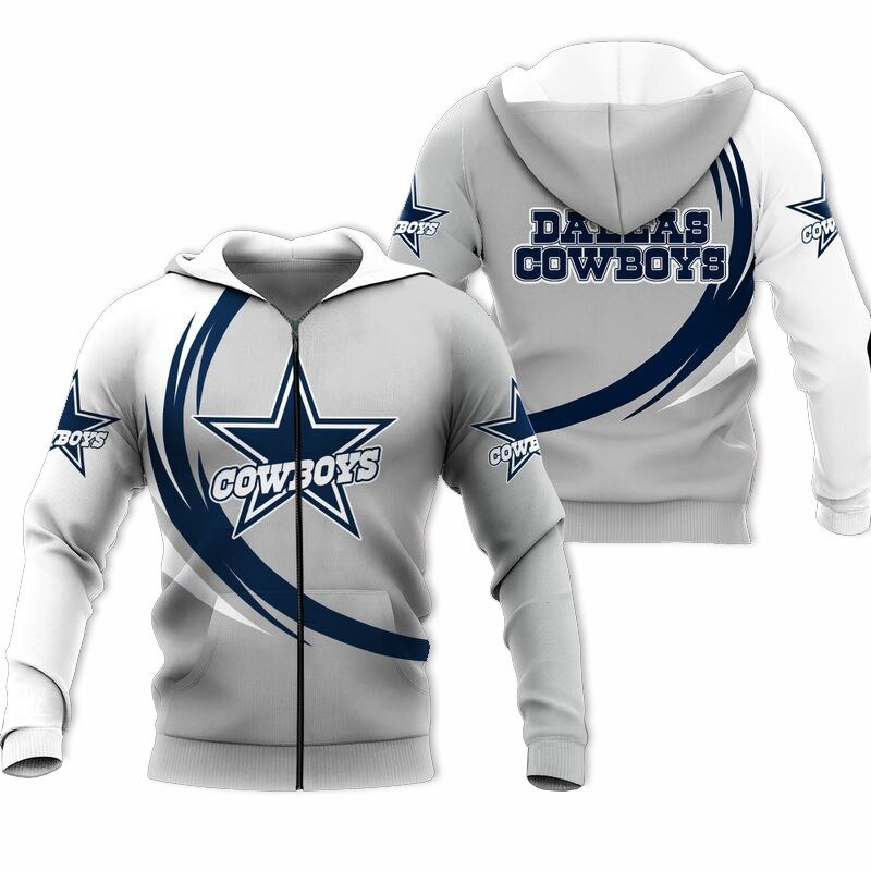 Dallas Cowboys Hoodie Curve Graphic Gifts for Fans - Image 2