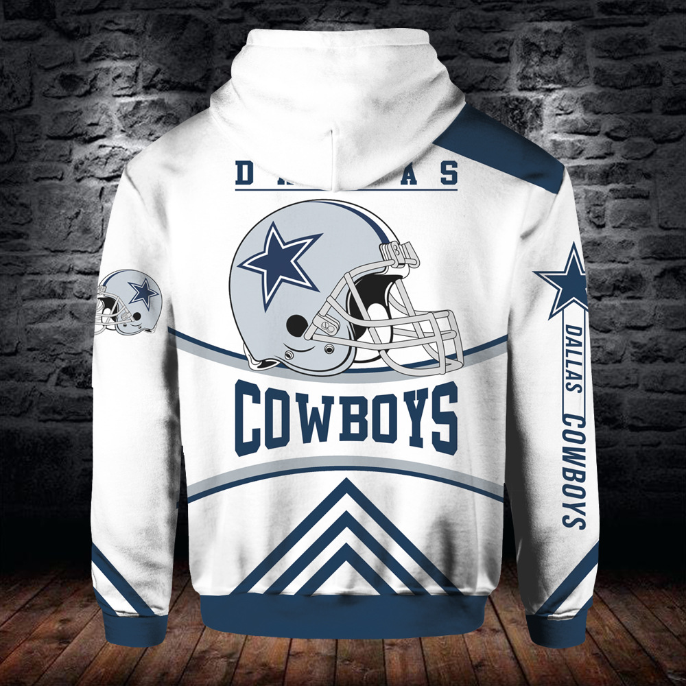 Dallas Cowboys Hoodie Cute Long Sleeve Zip Hoodie for Fans - Image 2