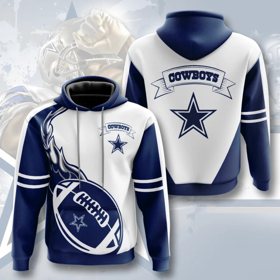 Dallas Cowboys Hoodie Flame Balls Graphic Gift for Fans