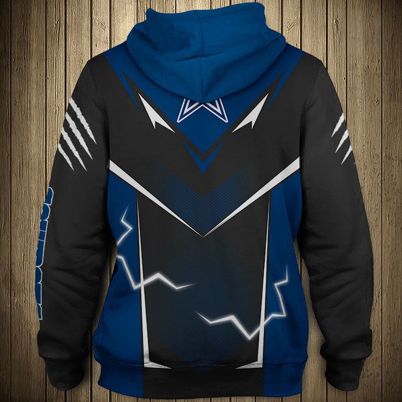 Dallas Cowboys Hoodie Lightning Graphic Gifts for Fans - Image 2