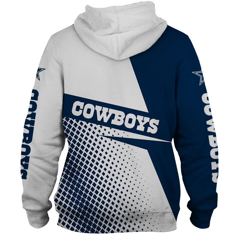 Dallas Cowboys Hoodie Longsleve Zip Hoodie for Fan - Image 3