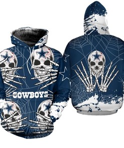 Dallas Cowboys Hoodie Skull for Halloween Graphic