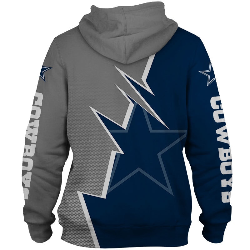 Dallas Cowboys Hoodie Zigzag Graphic Zip Hoodie Gift for Fans - Image 2