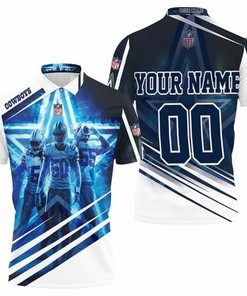 Dallas Cowboys Jaylon Smith 54 Sean Lee 50 Leighton Vander Esch 55 3d Personalized 3D All Over Print Polo Shirt