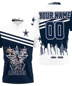 Dallas Cowboys Legends Signature 60th Anniversary For Fan Personalized 3D All Over Print Polo Shirt