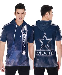 Dallas Cowboys Logo Grey Vapor Pattern 3d Printed Polo Gift For Dallas Cowboys Fan Short Sleeve Hoodie All Over Print Shirt 3d T-shirt