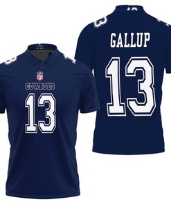 Dallas Cowboys Michael Gallup #13 Great Player Nfl American Football Game Navy 2019 Jersey Style Polo Shirt