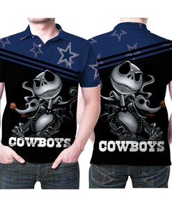 Dallas Cowboys Nfl American Football Team Logo Jack Skellington Gift For Dallas Cowboys Fans American Football Lovers Polo Shirt