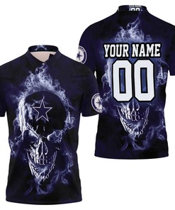 Dallas Cowboys Skull Nfl Fan 3d Personalized Polo Shirt All Over Print Shirt 3d T-shirt