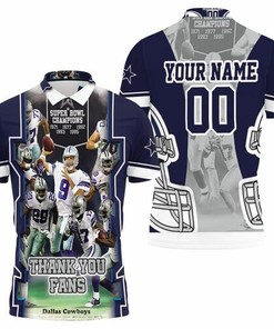 Dallas Cowboys Thank You Fans Nfc East Division Super Bowl 2021 Personalized 3D All Over Print Polo Shirt