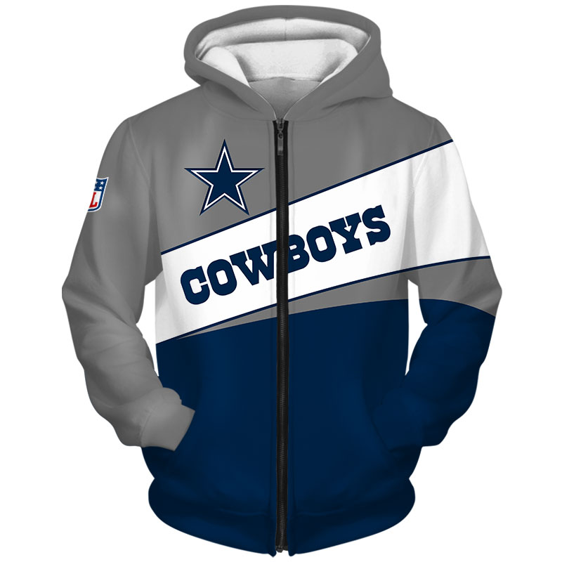 Dallas Cowboys Zip Hoodie 3D Zip Hoodie