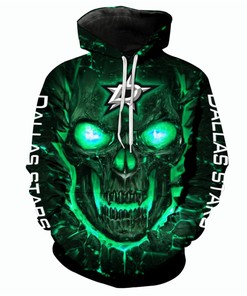 Dallas Stars Halloween Hoodie 3D Skulls Pullover Nhl