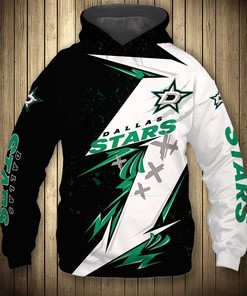 Dallas Stars Hoodie 3D Thunder Design Pullover Nhl