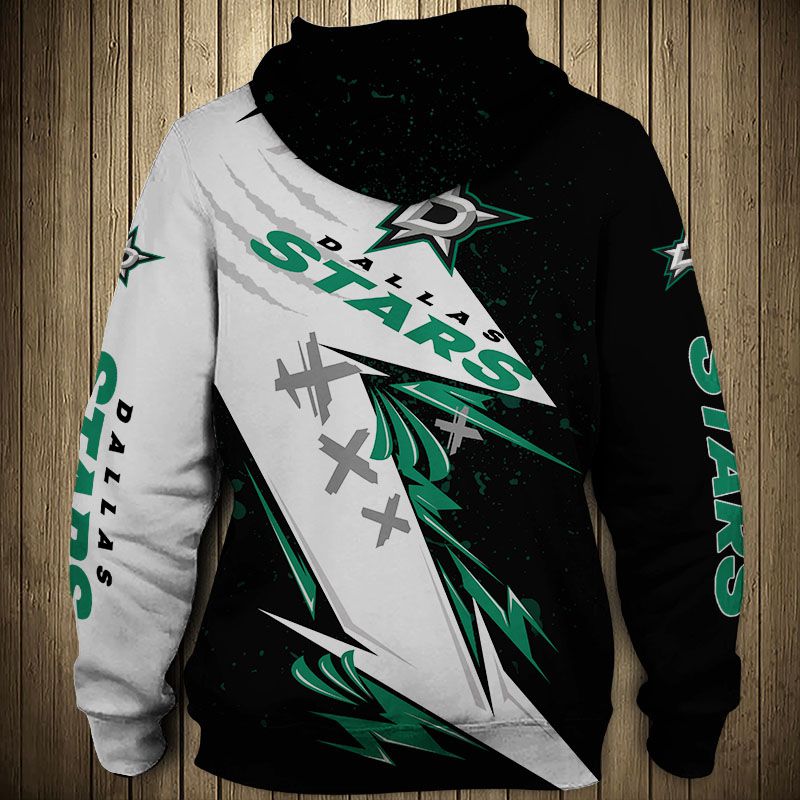 Dallas Stars Hoodie 3D Thunder Design Pullover Nhl - Image 2