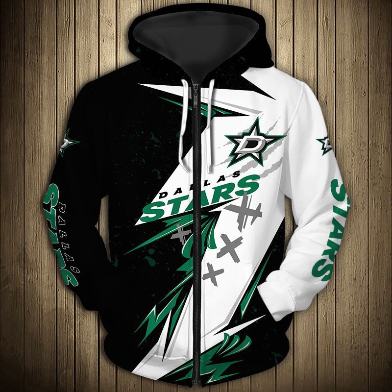 Dallas Stars Hoodie 3D Thunder Design Pullover Nhl - Image 3