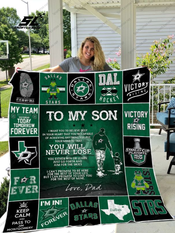 Dallas Stars Love Letter Quilt Blanket