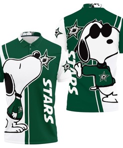 Dallas Stars Snoopy Lover 3d Printed Polo Shirt All Over Print Shirt 3d T-shirt