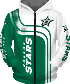Dallas Stars Zipper Hoodie Zip Hoodie Pullover Gift for Fans