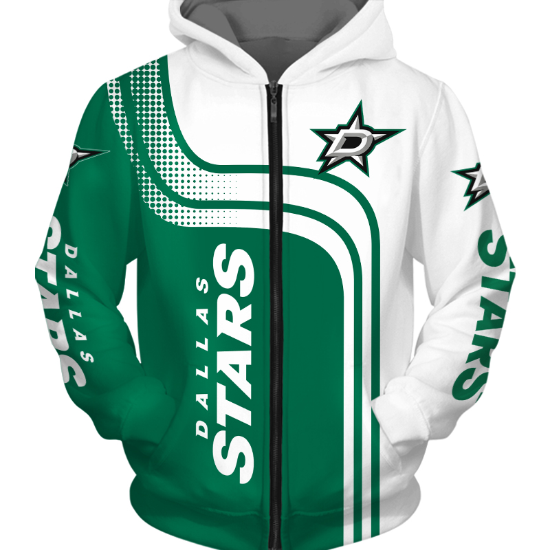 Dallas Stars Zipper Hoodie Zip Hoodie Pullover Gift for Fans