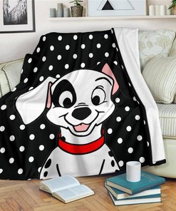 Dalmatian Puppy Funny Dog Lover Sherpa Fleece Blanket Gifts for Family, for Couple