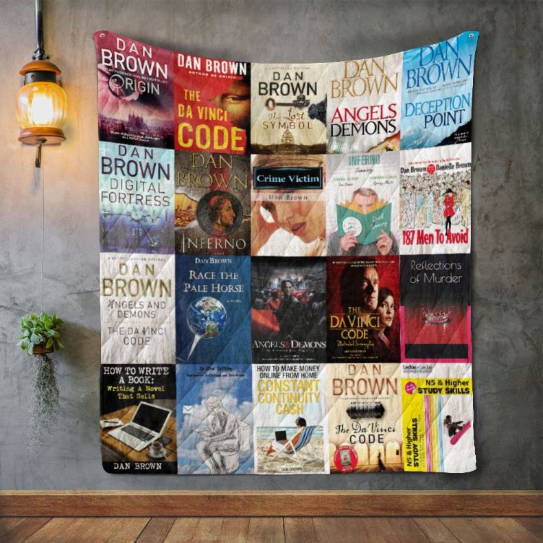 Dan Brown Books Quilt Blanket Bedding Set for Home Décor