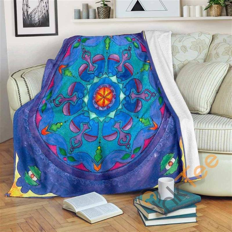 Dance Of The Heart Mandala Sherpa Fleece Blanket Gifts for Family, for Couple