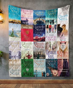Danielle Steel Books Quilt Blanket Bedding Set