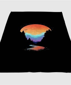Dark Moon Sherpa Fleece Blanket Gifts for Family, for Couple