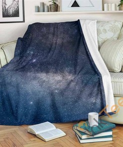 Dark Nebula Universe Galaxy Space Sherpa Fleece Blanket Gifts for Family, for Couple