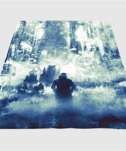Dark Rain Blade Runner 2049 Sherpa Fleece Blanket Gifts for Family, for Couple