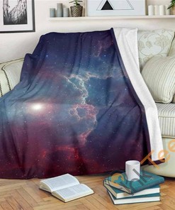 Dark Universe Galaxy Deep Space Sherpa Fleece Blanket Gifts for Family, for Couple