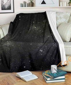 Dark Universe Galaxy Outer Space Sherpa Fleece Blanket Gifts for Family, for Couple