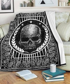 Darkness Skull Sherpa Fleece Blanket Gifts for Family, for Couple
